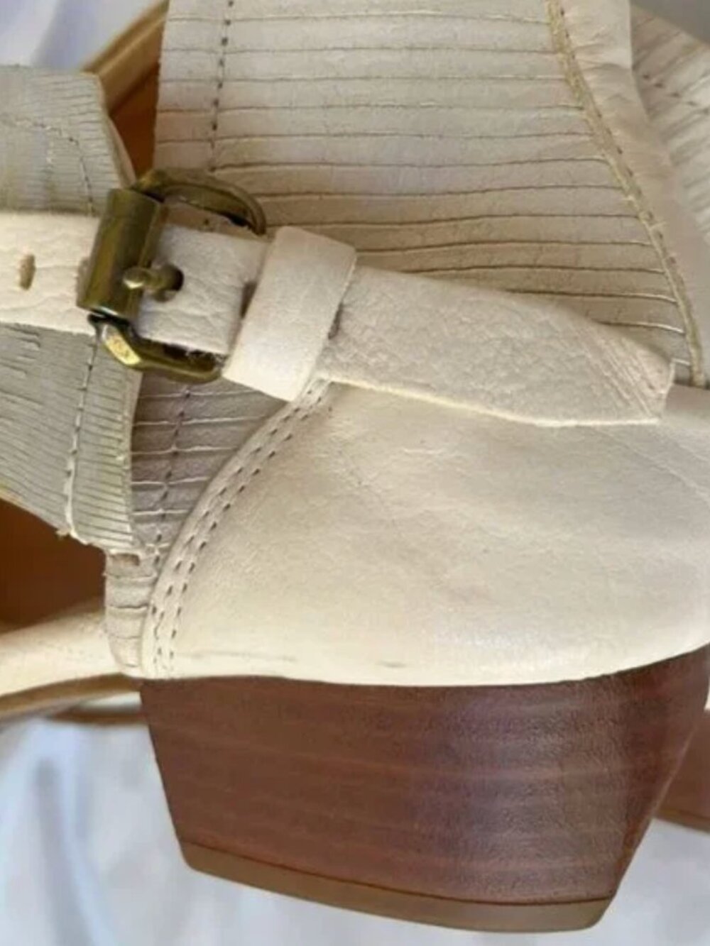 A.S.98 Airstep Lucus Sandals – Off White Metallic – Size 7.5 / EU 38 – EUC - Picture 9 of 16